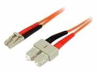 StarTech.com 1m Fiber Optic Cable - Multimode Duplex 50/125 - LSZH - LC/SC -...