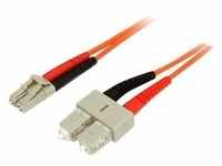 StarTech.com 3m Fiber Optic Cable - Multimode Duplex 50/125 - LSZH - LC/SC - OM2 - LC