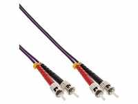 InLine® LWL Duplex Kabel, ST/ST, 50/125μm, OM4, 2m Kabel Patchkabel LWL ST/ST
