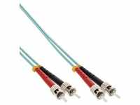 InLine® LWL Duplex Kabel, ST/ST, 50/125μm, OM3, 3m Kabel Patchkabel LWL ST/ST
