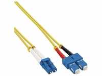 InLine® LWL Duplex Kabel, LC/SC, 9/125μm, OS2, 15m Kabel Patchkabel LWL LC-SC