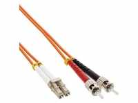 InLine® LWL Duplex Kabel LC/ST 50/125μm, 15m Patchkabel LWL LC-ST