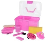 Kerbl Pferde-Putzbox f&uuml;r Kinder mit 8 Pflegeutensilien Rosa 321766
