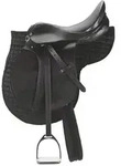 Kerbl Ponysattel Leder Schwarz 32196