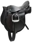 Kerbl Reitsattel Leder Schwarz 32197