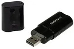 StarTech.com USB Sound Card - 3.5mm Audio Adapter - External Sound Card - Black -