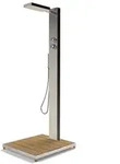 Eichenwald Modell 70 Gartendusche Elba mit WPC Plattform sandfarbig