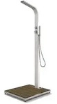 Eichenwald Modell 70 Gartendusche Helena mit WPC Plattform sandfarbig