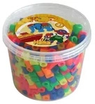 Hama 8572 - Maxi Perlen Dose, ca. 600 B&uuml;gelperlen, neon gemischt