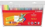 Fasermaler mit Dreikant-Griffzone Trio A-Z 0,7 mm Etui mit 30 Farben