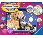 Ravensburger 28016 - Malen nach Zahlen, funkelnder Sternenhimmel Mit Glitzersteinen