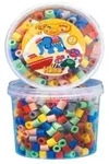 Hama 8573 - Perlen, Dose mit ca. 600 Maxi-B&uuml;gelperlen, Vollton Mix69