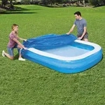 Bestway 58319 - PE-Abdeckplane f&uuml;r Family Pools 295 x 220 cm, blau, eckig