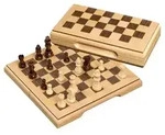 2716 - Schachkassette, Reise, Feld 17 mm, magnetisch, Brettspiel aus Holz, 1-2