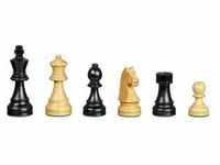 Schachfiguren Arcadius, Königshöhe 95 mm, schwarz/natur, im neutralen Karton