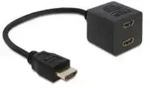 Delock High Speed HDMI mit Ethernet Splitter 1 x Stecker zu 2 x Buchse (65226)