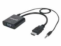 Manhattan HDMI auf VGA-Konverter, HDMI-Stecker auf VGA-Buchse, mit Audio,...