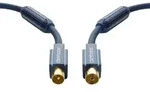 clicktronic Antennen Anschlusskabel [1x Antennenstecker 75 &Omega; - 1x Antennenbuchse 75