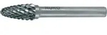 Fr&auml;sstift RBF D.12mm Kopf-L.25mm Schaft-D.6mm HM Blank Verz.KVZ 4 RUKO