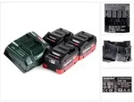 Metabo Akku Basis Set 18V mit 3x Akku LiHD 5,5Ah + Ladeger&auml;t ASC 145 + Einlage (