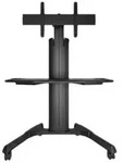 "Chief Fusion Large Height Adjustable Mobile TV Cart - For Displays 42-86"" - Black -