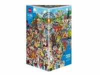 298425 - Oktoberfest, Cartoon im Dreieck, 1500 Teile - Puzzlegröße 60 x 80 cm