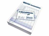 RNK Verlag Würfelspiel-Gewinnblatt, Block, DIN A6, 3er