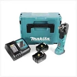 Makita DTM 51 RTJ 18V Li-Ion Akku Multifunktionswerkzeug im Makpac + 2x BL 1850 B 5,0