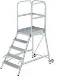 Podestleiter einseitig Rollen-Griff,5Stu56105