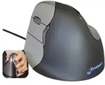 Evoluent Vertical Mouse 4 VM4L Ergonomische Maus USB Optisch Grau, Silber 6 Tasten