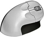 BakkerElkhuizen Grip Mouse Ergonomische Maus Funk Optisch Silber-Schwarz 3 Tasten