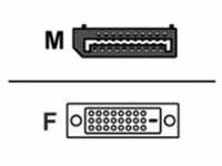 Sharkoon Display-Adapter - DisplayPort (M)bis DVI-D (W) - 15 cm - weiß