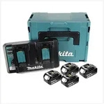 Makita Power Source Kit 18 V mit 4x BL 1830 B Akku 3,0 Ah + DC 18 RD Doppelladeger&auml;t