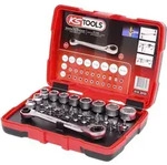 "KS TOOLS 1/4" + 11 mm Durchgangs-Steckschlssel- und Bit-Satz, 31-tlg"