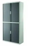 Rollladenschrank BxTxH 110x41,5x204cm 4 B&ouml;den grau/anthrazit