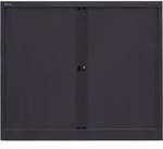 Rollladenschrank Euro Stahl 2 Fachb&ouml;den H 1029mm schwarz/schwarz