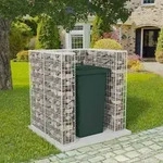 vidaXL Gabionen-M&uuml;lltonnenverkleidung f&uuml;r 1 Tonne Stahl 110x100x120cm