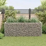 vidaXL Gabionen-Hochbeet Stahl 270&times;90&times;100 cm