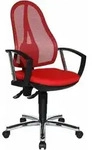 Topstar B&uuml;rostuhl Open Point P Plus, OP79A G21 rot, chrom Stoff