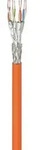 CAT 7A Netzwerkkabel, S/FTP (PiMF), Orange, 100 m - CU, AWG 23/1 (solid), LSZH