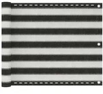 vidaXL Balkonsichtschutz HDPE 75x600 cm anthrazit und wei&szlig;