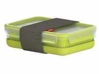 EMSA Clip & Go Lunchbox rechteckig 1,2l, Brotdose, Erwachsener, Grün, Transparent,