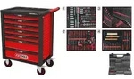 KS TOOLS RACINGline SCHWARZ/ROT Werkstattwagen mit 7 Schubladen und