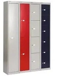 Garderobenschrank 4 F&auml;cher oxfordblau