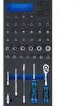 "BGS Werkstattwageneinlage 1/3: Steckschl&uuml;ssel-Satz 6,3 mm (1/4") 41tlg. - 4054"
