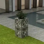 vidaXL Gabionen-Hochbeet Stahl 50&times;50&times;100 cm