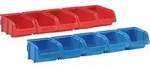 h&uuml;nersdorff Lagersichtbox 656820 Set sortiert 2x5St. +2xWandschiene