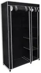 vidaXL Faltbarer Stoffschrank Schwarz 110 x 45 x 175 cm
