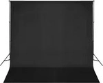 vidaXL Fotohintergrund-System 600 x 300 cm Schwarz