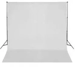 vidaXL Fotohintergrund-System 600 x 300 cm Wei&szlig;